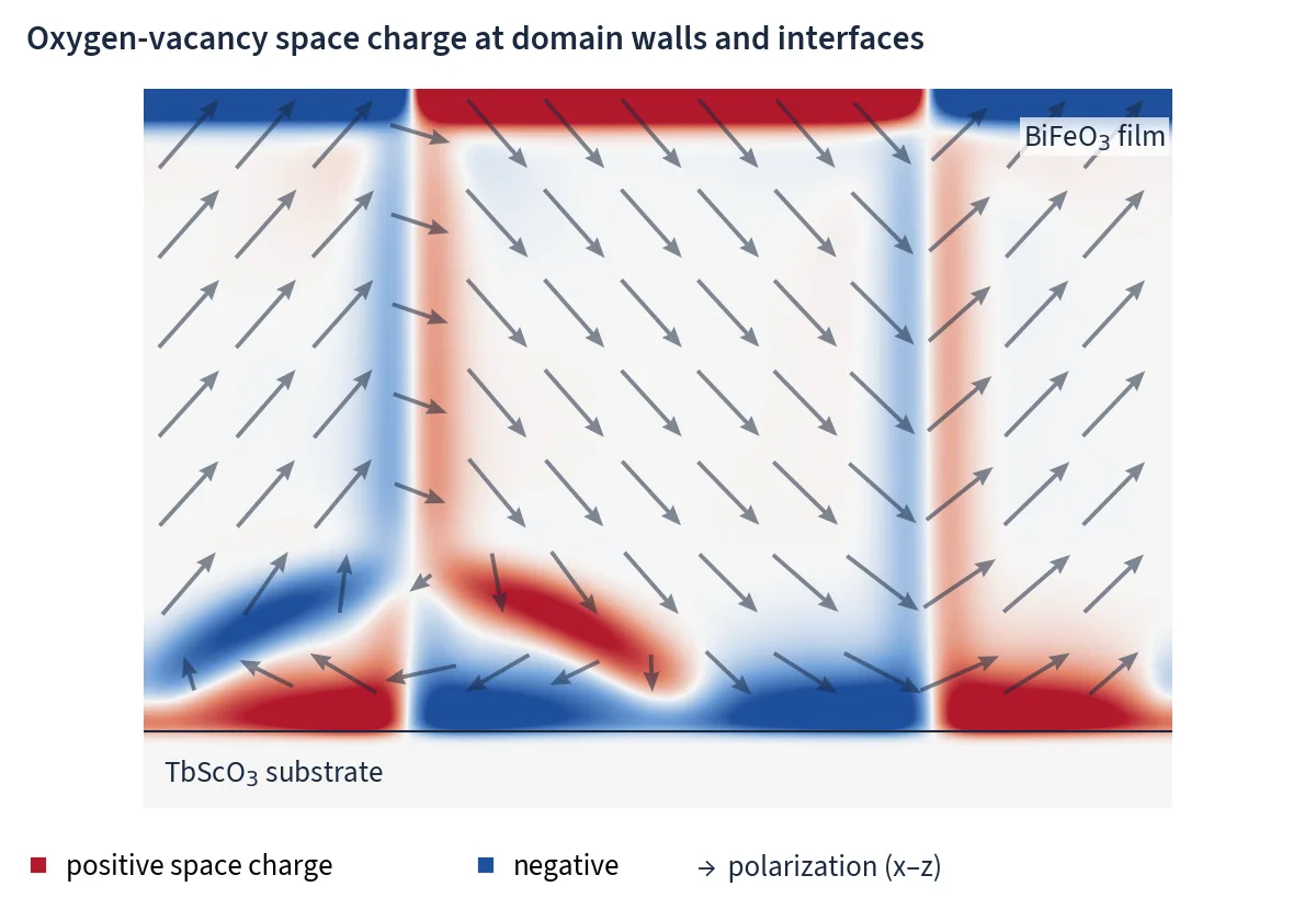 Space-charge map with polarization arrows